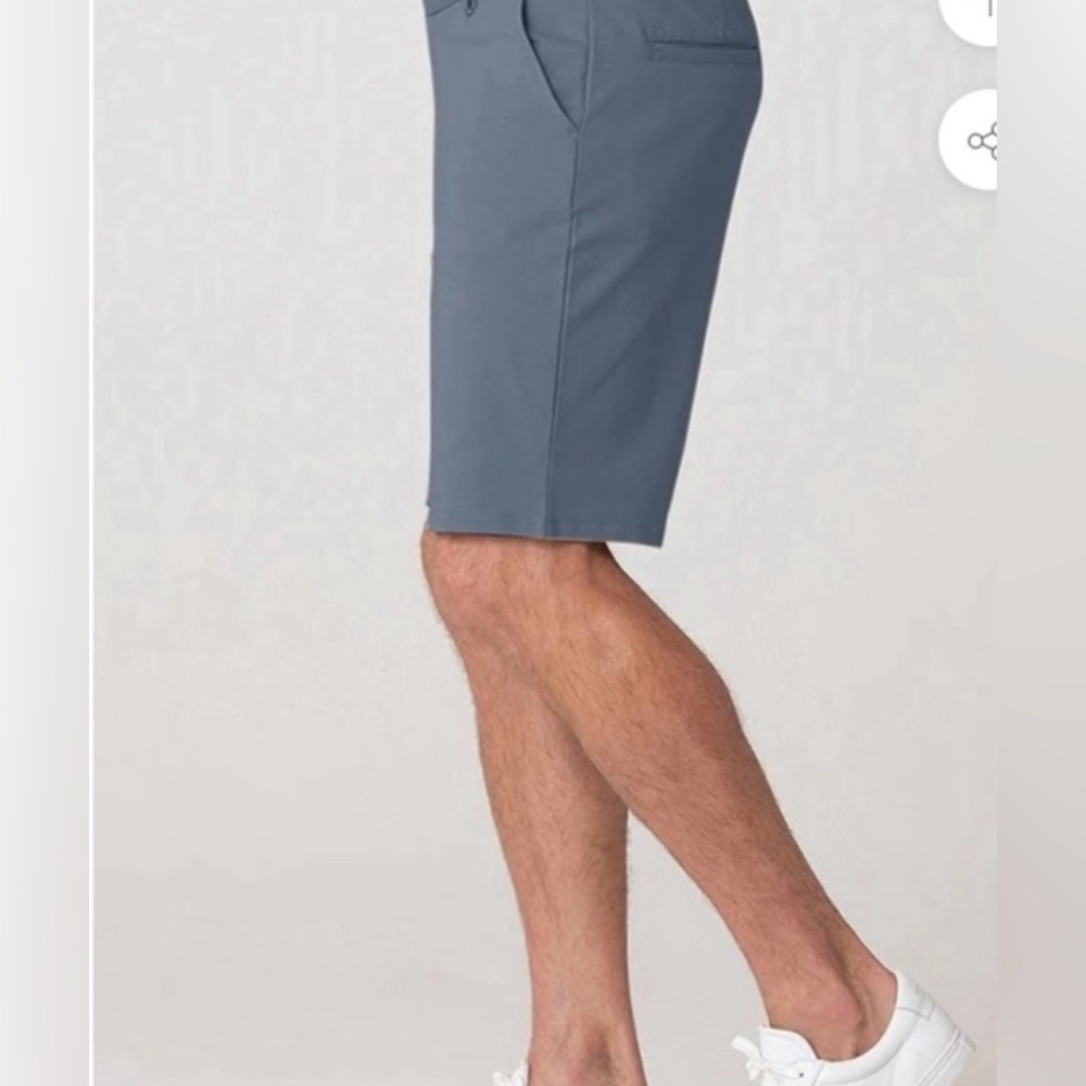 Swet Tailor Men's The Everyday Chino Short in French Grey Waist Size 34 NWT